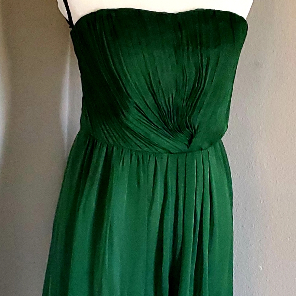 Emerald Green Rauched Holiday dress